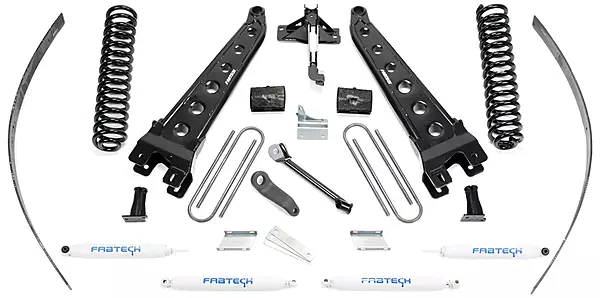 Fabtech K2124 Radius Arm Lift System w/Performance Shocks 8 in. Lift w/Factory Overload Radius Arm Lift System