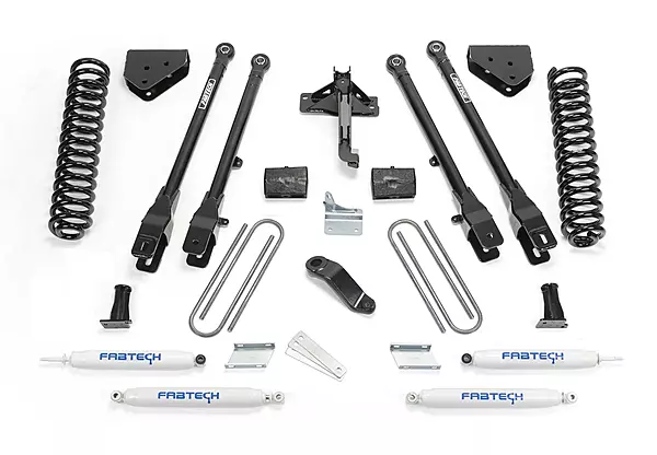 FABTECH Lift Kit Suspension 6 4-Link System with Coils