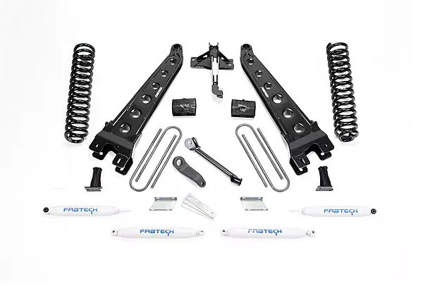Fabtech K2253 Radius Arm Lift System 4 in. Lift Incl. Performance Shocks Radius Arm Lift System