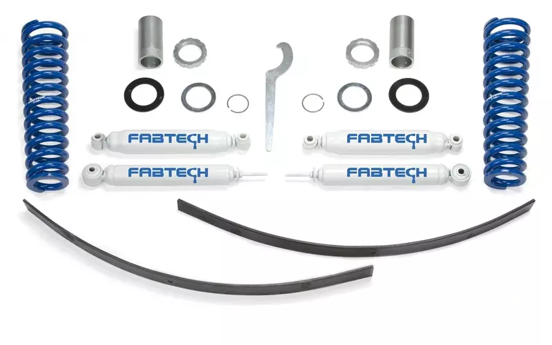 Fabtech K7015 Coilover Lift System w/ Performance Shocks, Adjustable 0-3.5 in Lift