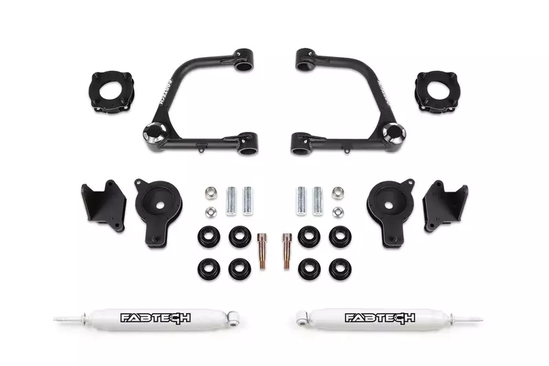 Fabtech 3 UCA KIT W/UNIBALLS & FR SHK SPCRS & RR AIR BAG SPCRS & RR PERF SHOCKS 2022 TU K7089