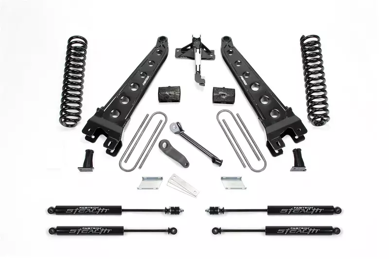 FABTECH Lift Kit Suspension - 4 Radius Arm System with Coils