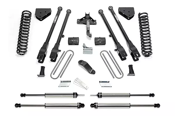 FABTECH Lift Kit Suspension 6 4LINK System w/ Coils & DLSS