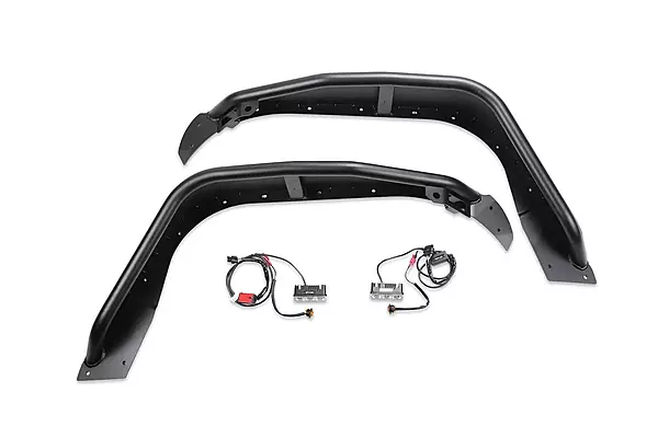 Fabtech FTS24212 Tube Front Fenders for 2018-2019 Jeep JL