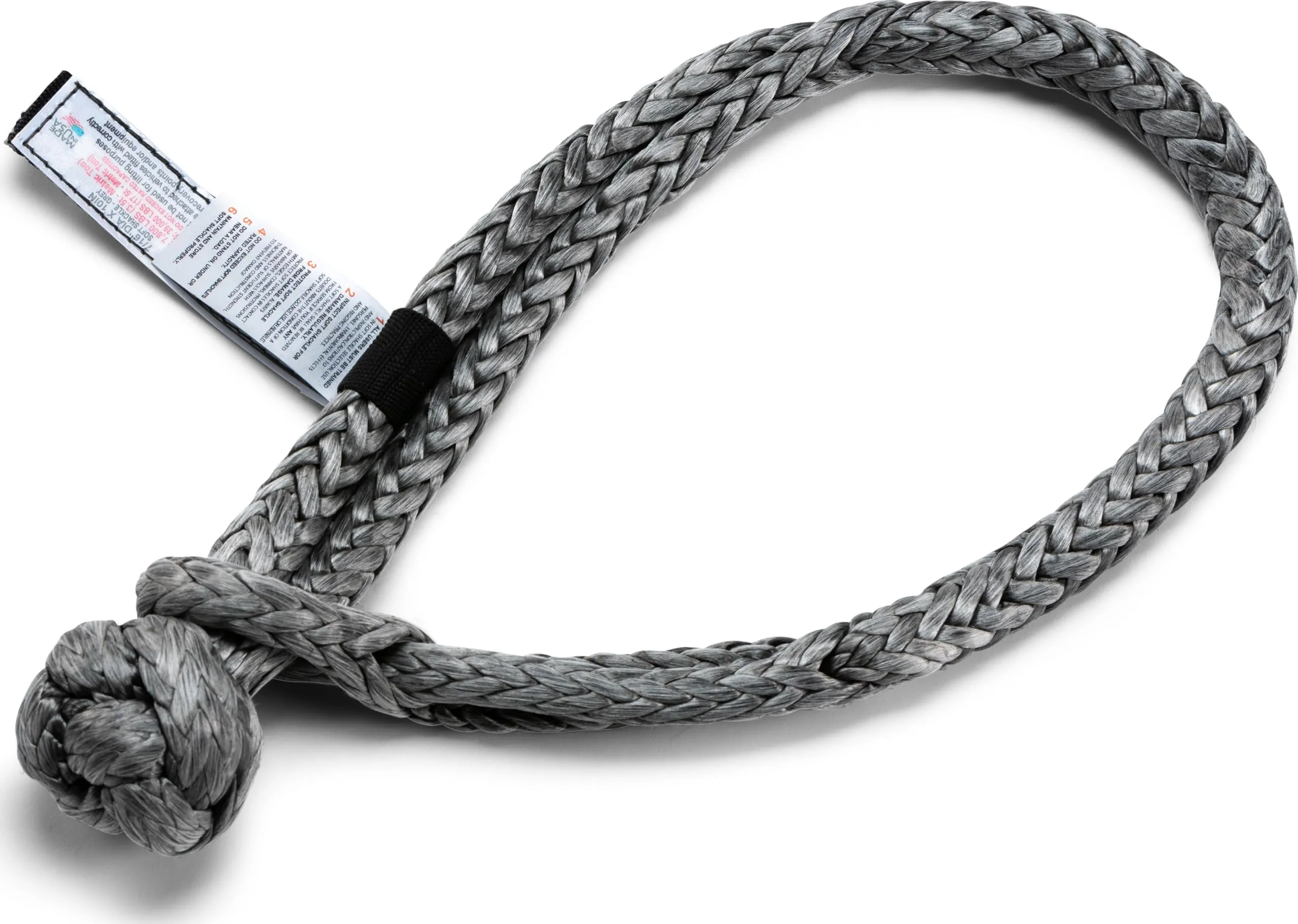 Factor 55 Standard Duty 7/16" x 10" Soft Shackle, 39,000 lbs. Maximum Breaking Strength