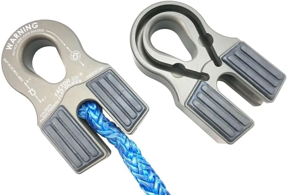 Factor 55 Flat Splicer Low-Profile Design for Synthetic Rope, Fits Synthetic Rope up to 1/2" - Gray