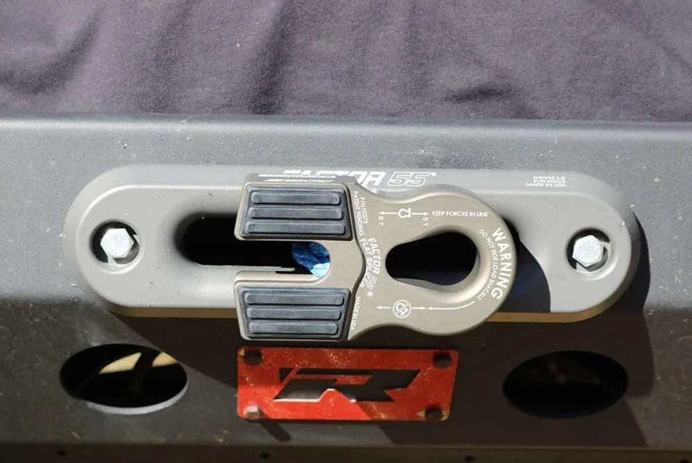Factor 55 Flat Splicer Low-Profile Design for Synthetic Rope, Fits Synthetic Rope up to 1/2" - Gray