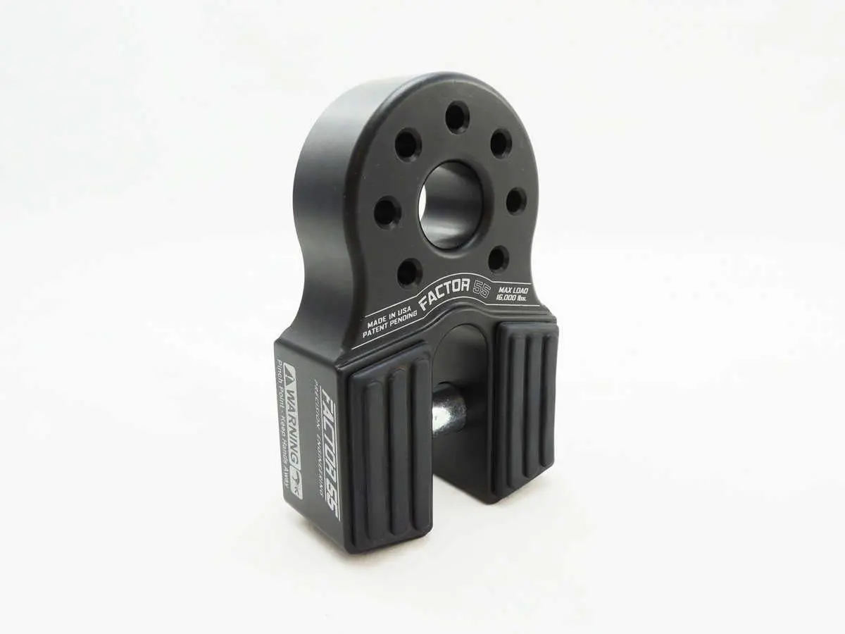 Factor 55 Flat Splicer Low-Profile Design for Synthetic Rope, Fits Synthetic Rope up to 1/2" - Black