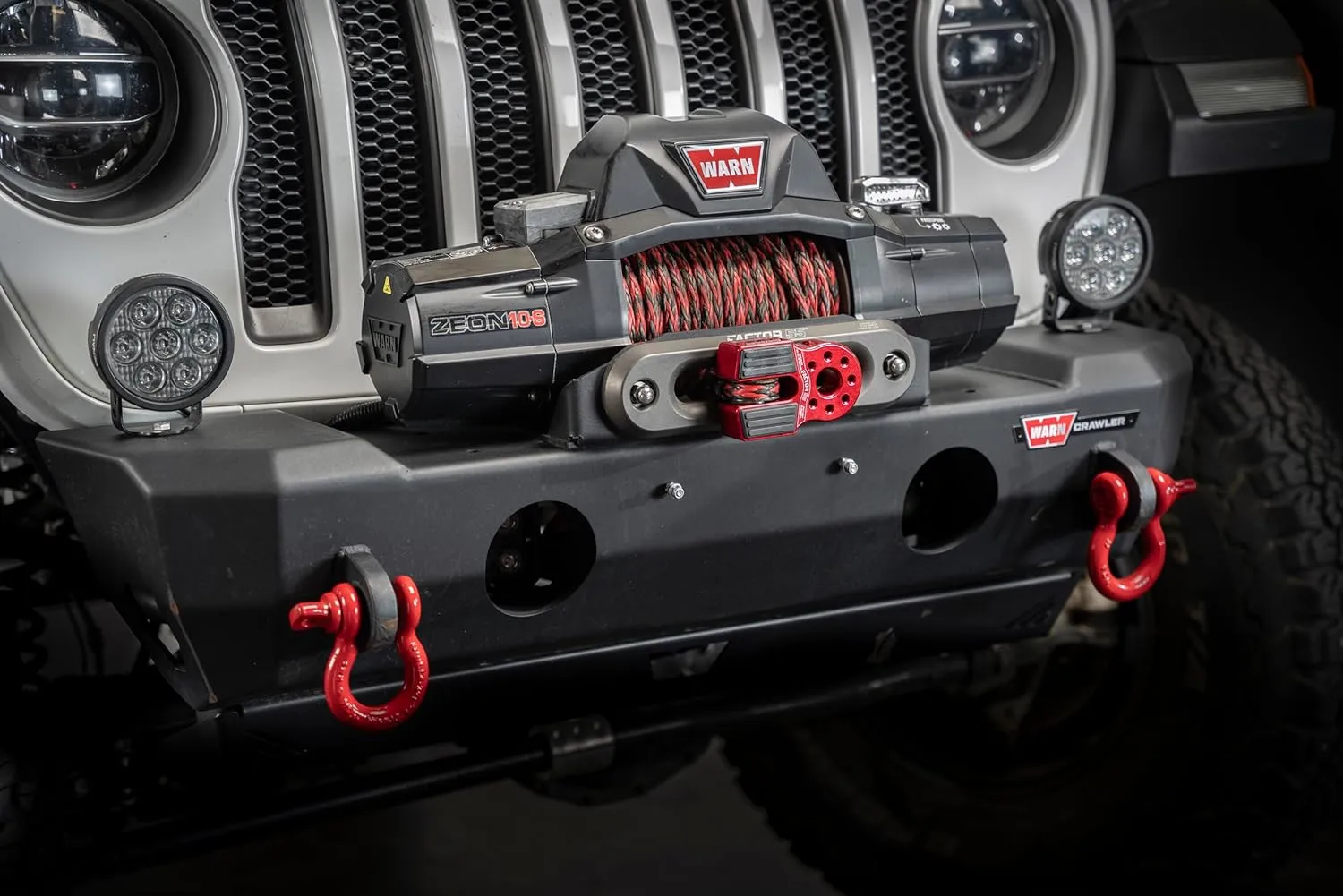 Factor 55 Flatlink Shackle Mount Winch, Designed for use Steel or Synthetic Ropes up to 6,000 lbs - Red