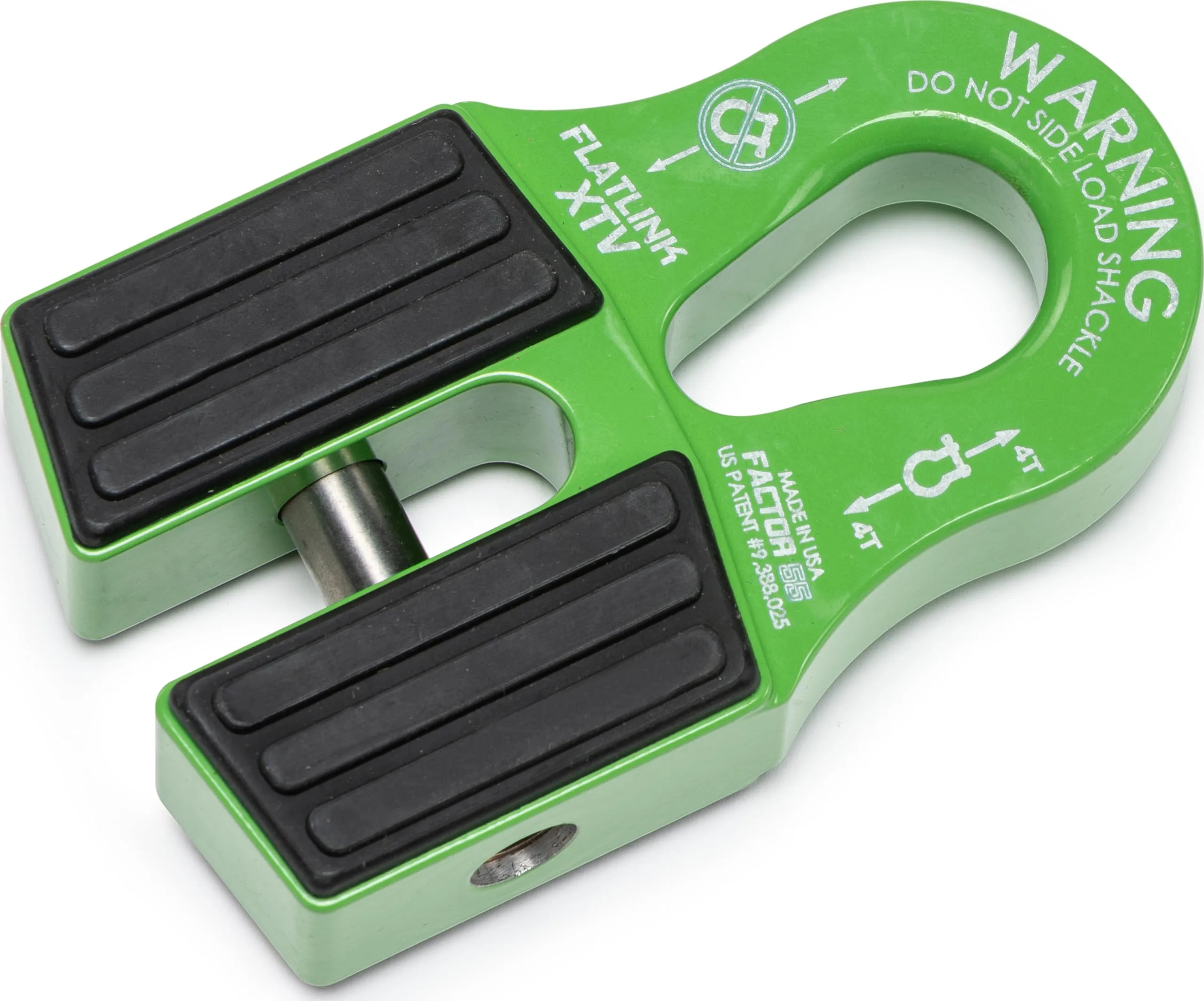 Factor 55 Flatlink XTV Closed System Winch Shackle - Green