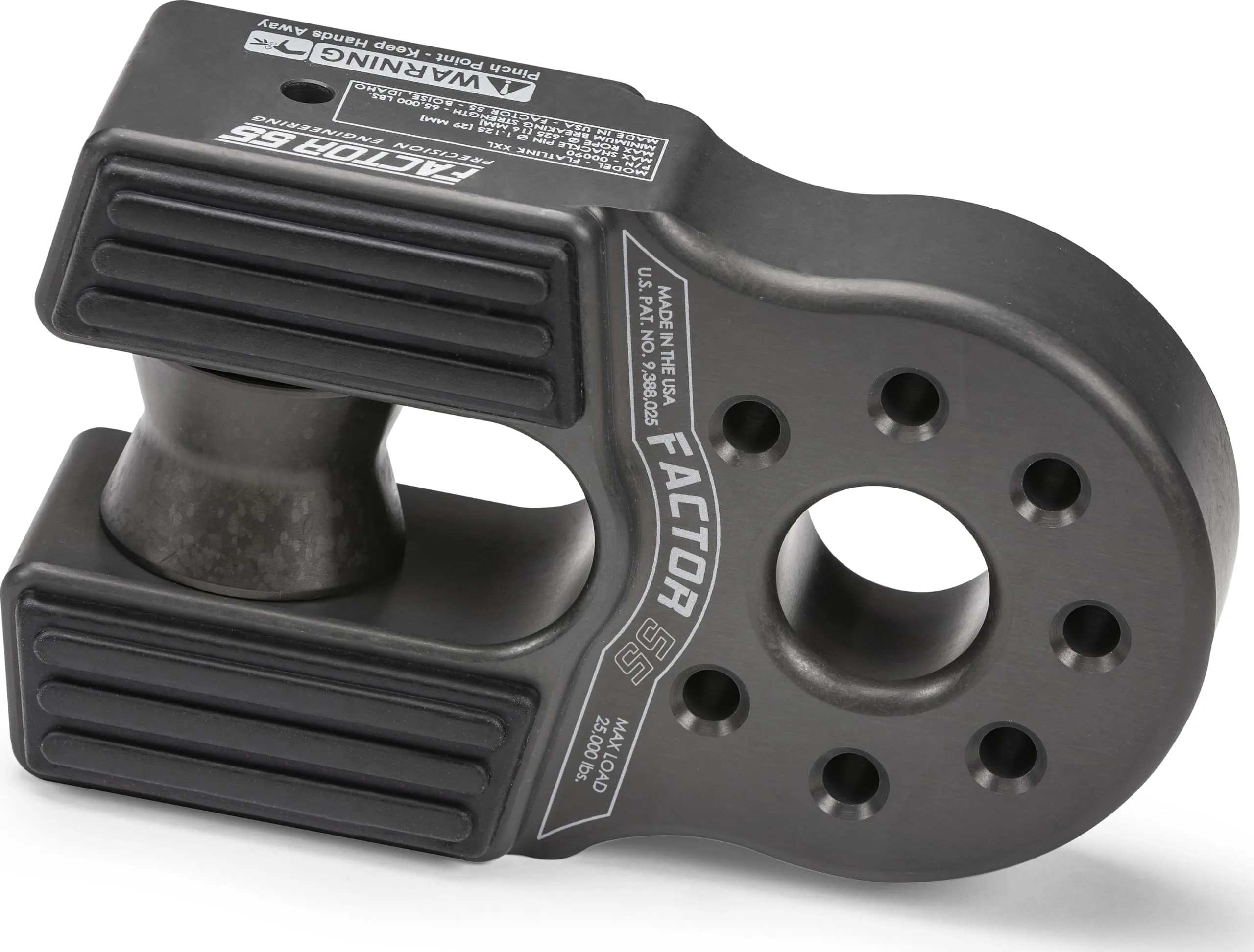 Factor 55 Flatlink XXL Shackle Mount Winch, Designed for use Steel or Synthetic Ropes up to 26,000 lbs - Gray