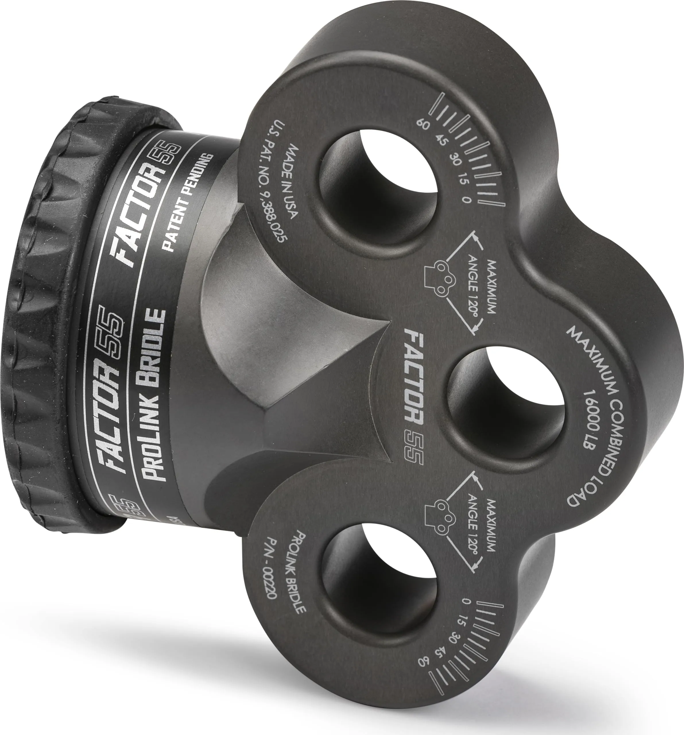 Factor 55 Prolink Bridle 3 Individual Shackle Mount Holes, Capacity: 16,000 lbs - Gray