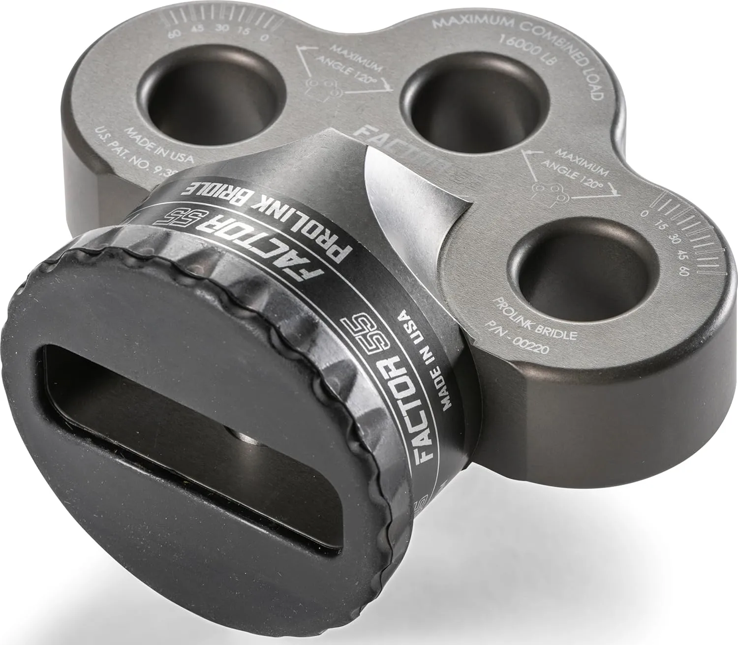 Factor 55 Prolink Bridle 3 Individual Shackle Mount Holes, Capacity: 16,000 lbs - Gray