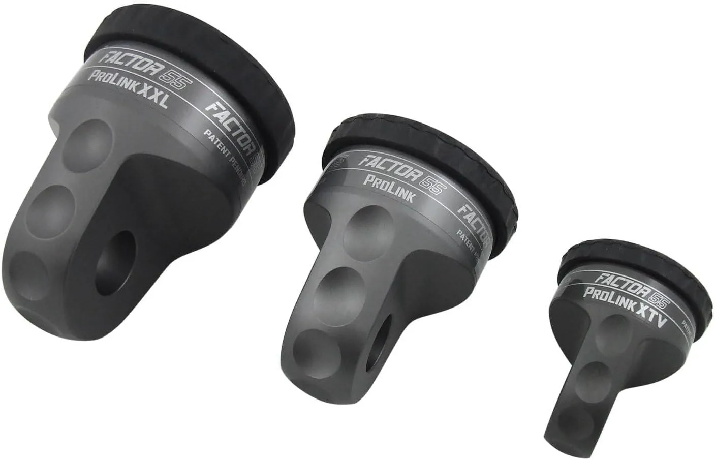 Factor 55 ProLink Winch Shackle Mount for Large Overland and Military-Style Vehicles, Fits Lines Up to 1/2" Diameter - Black