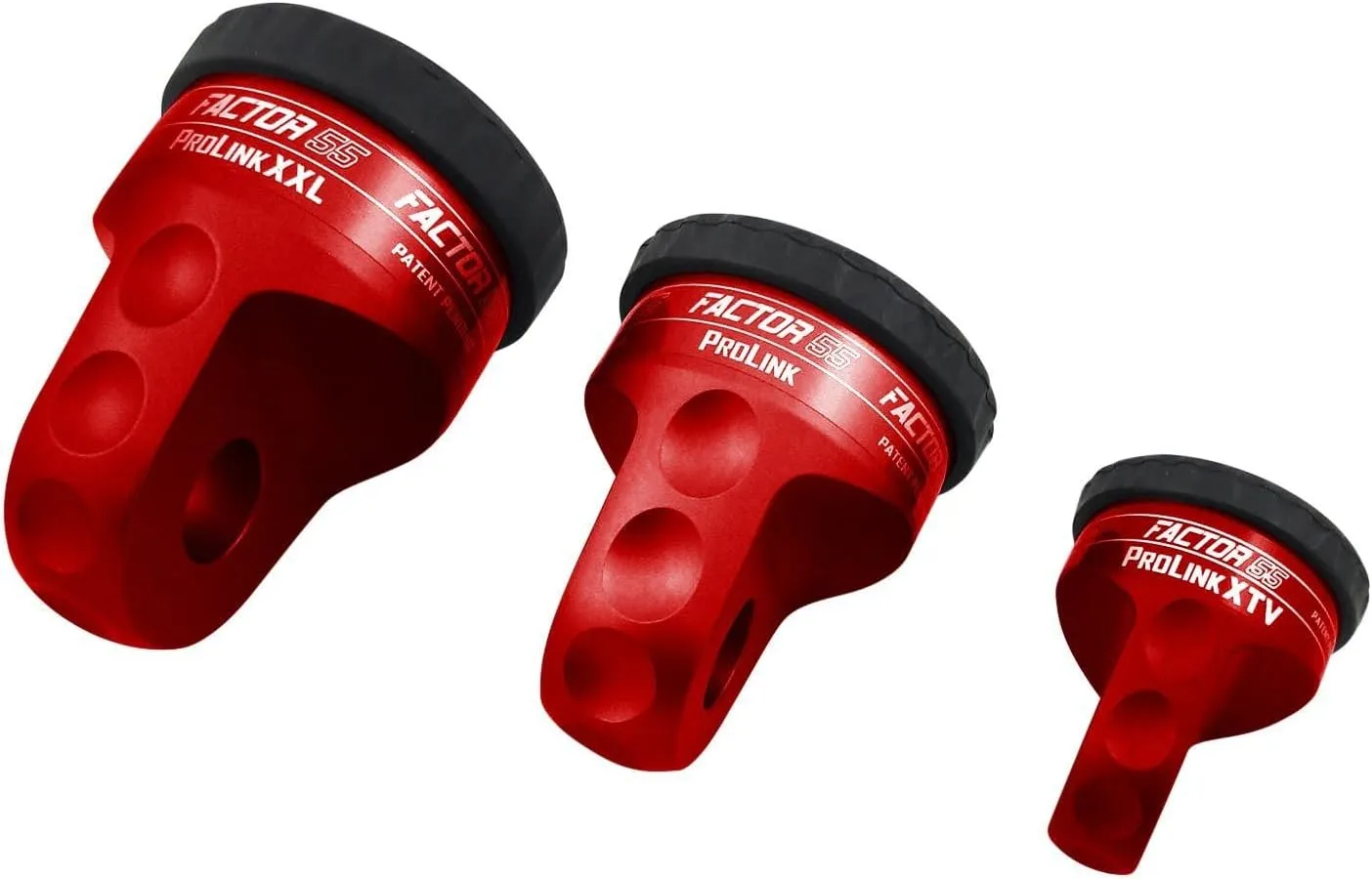 Factor 55 ProLink Winch Shackle Mount for Large Overland and Military-Style Vehicles, Fits Lines Up to 1/2" Diameter - Red