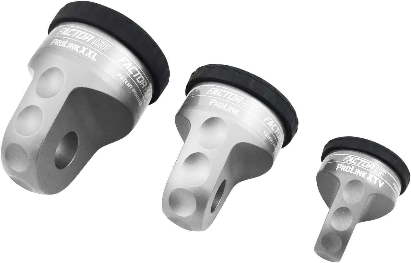 Factor 55 ProLink Winch Shackle Mount for Large Overland and Military-Style Vehicles, Fits Lines Up to 1/2" Diameter - Silver