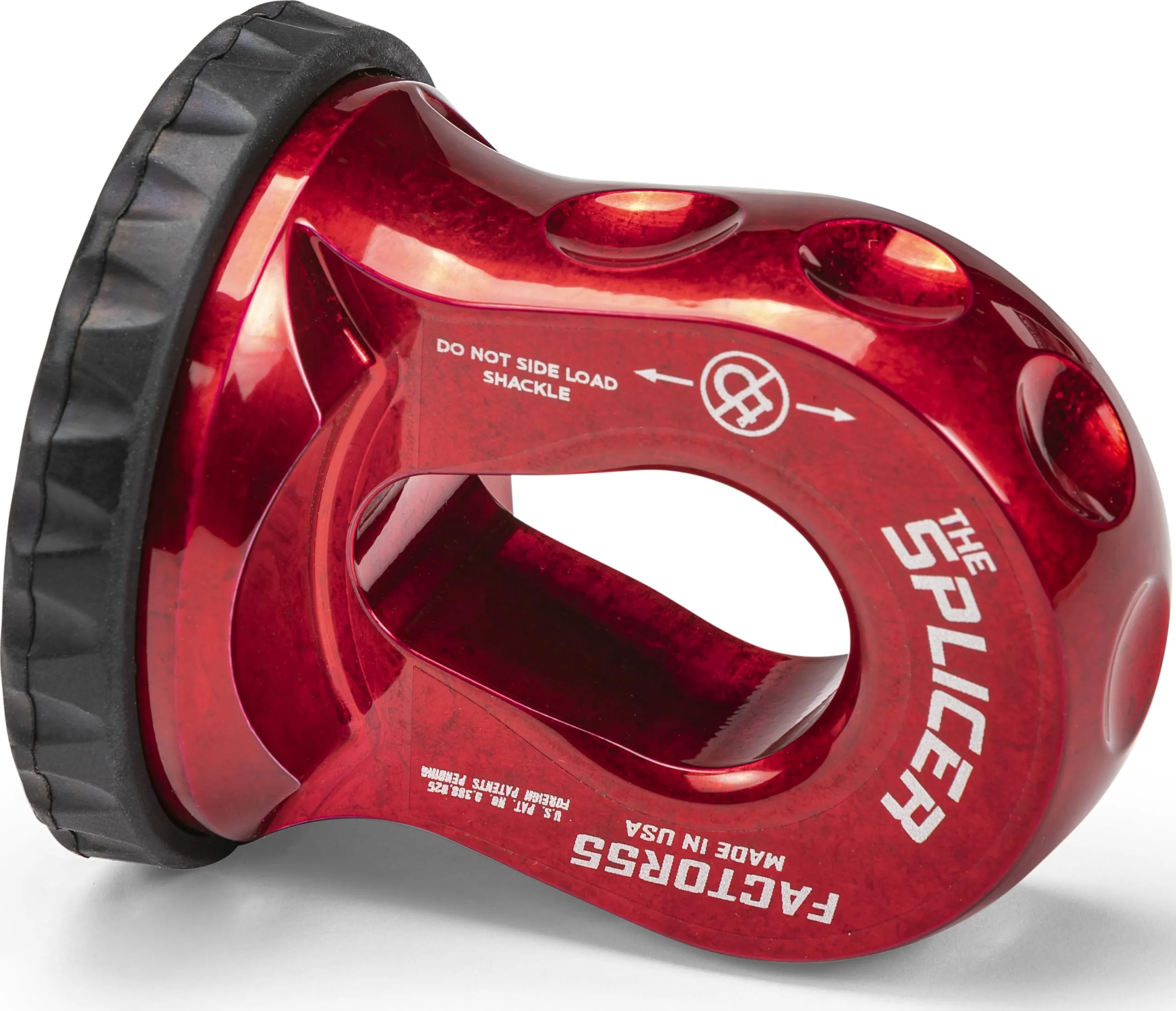 Factor 55 Splicer Synthetic Rope Shackle, Fits Rope up to 1/2" - Red