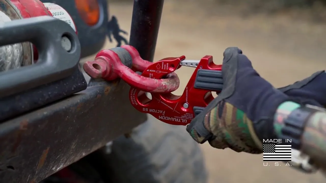 FACTOR 55 Ultrahook Winch Hook Closed System Shackle Mount