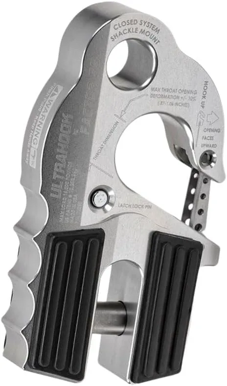 FACTOR 55 Ultrahook Winch Hook Closed System Shackle Mount