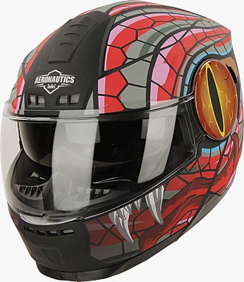 STEELBIRD SBH-40 ISS MAMBA MATT BLACK/RED C/V 600 MM