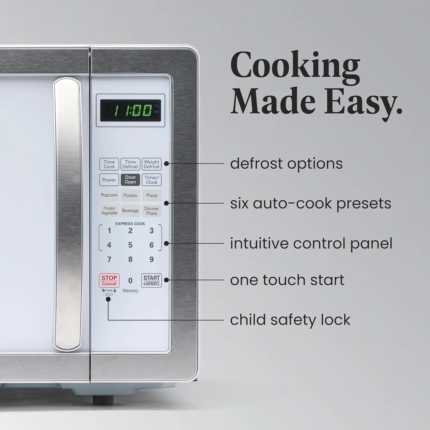 Farberware Countertop Microwave Oven 1000 Watts with LED Lighting & Child Lock
