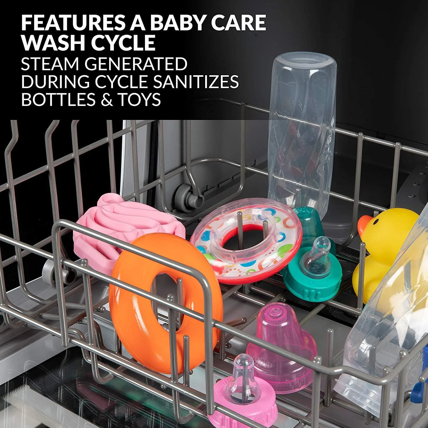 Farberware FDW05ASBWHA Complete Portable Countertop Dishwasher with 5-Liter Built-in Water Tank, 5 Programs, Baby Care