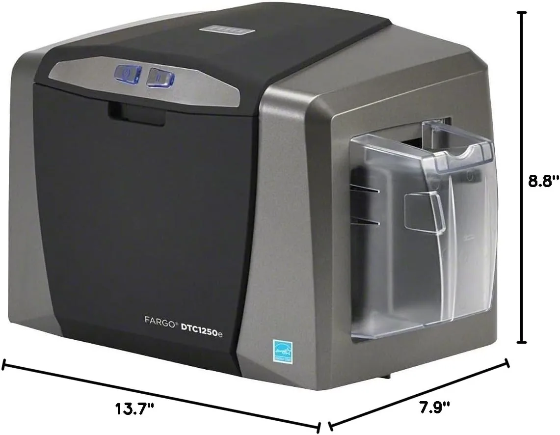 Fargo DTC1250e Single Sided Desktop Dye Sublimation/Thermal Transfer Printer - Color - Tabletop - Card Print - USB