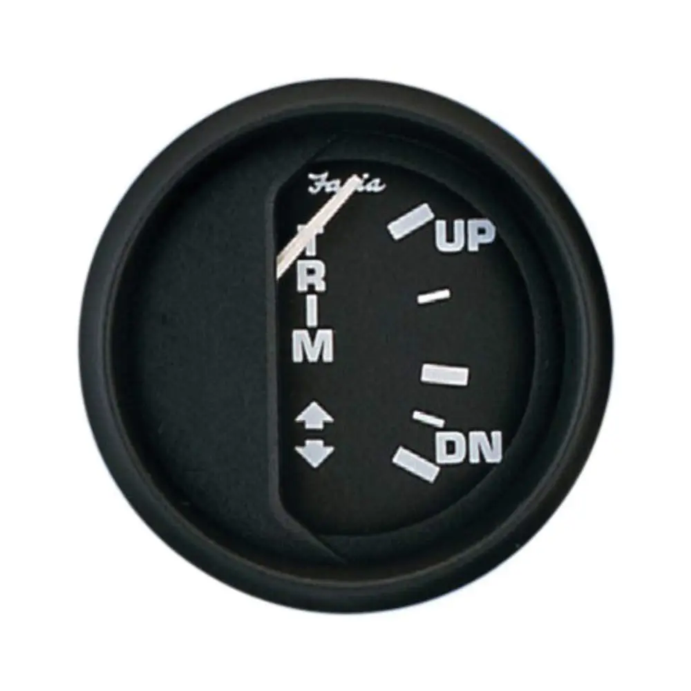 Faria Beede "12827 Euro Trim Gauge (Johnson/Evinrude/Suzuki Outboard) - 2", Black