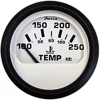 Faria 12904 Euro Water Temperature Gauge (100-250°F) - 2", White