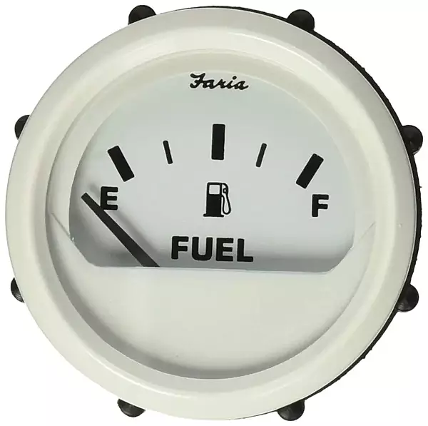 Faria Beede 13101 Dress White 2" Fuel Level Gauge (E-1/2-F)