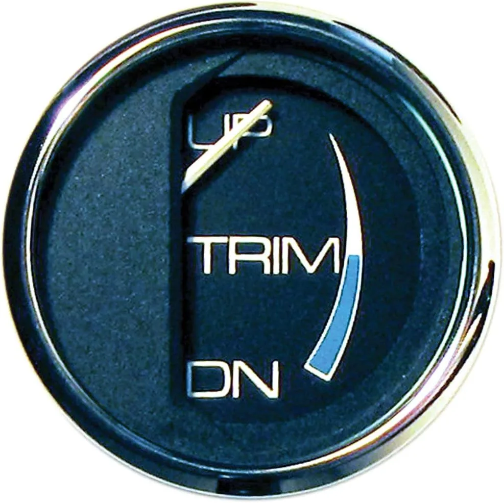 Faria 13707 Chesapeake Stainless Steel Trim Gauge (Mercury/Mariner/Mercruiser/Volvo DP/Yamaha 2001 and Newer) - 2", Black
