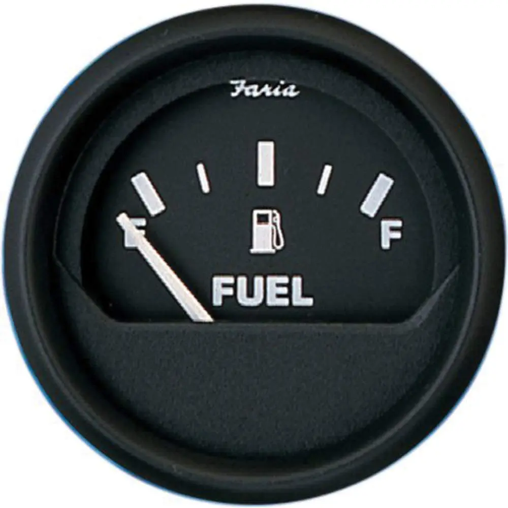 Faria Beede Instruments Faria Beede Faria 12801 Euro Fuel Level Gauge (E-1/2-F) - 2", Black