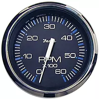 Faria 33710 Chesapeake Stainless Steel Tachometer (6000 RPM) - 4", Black
