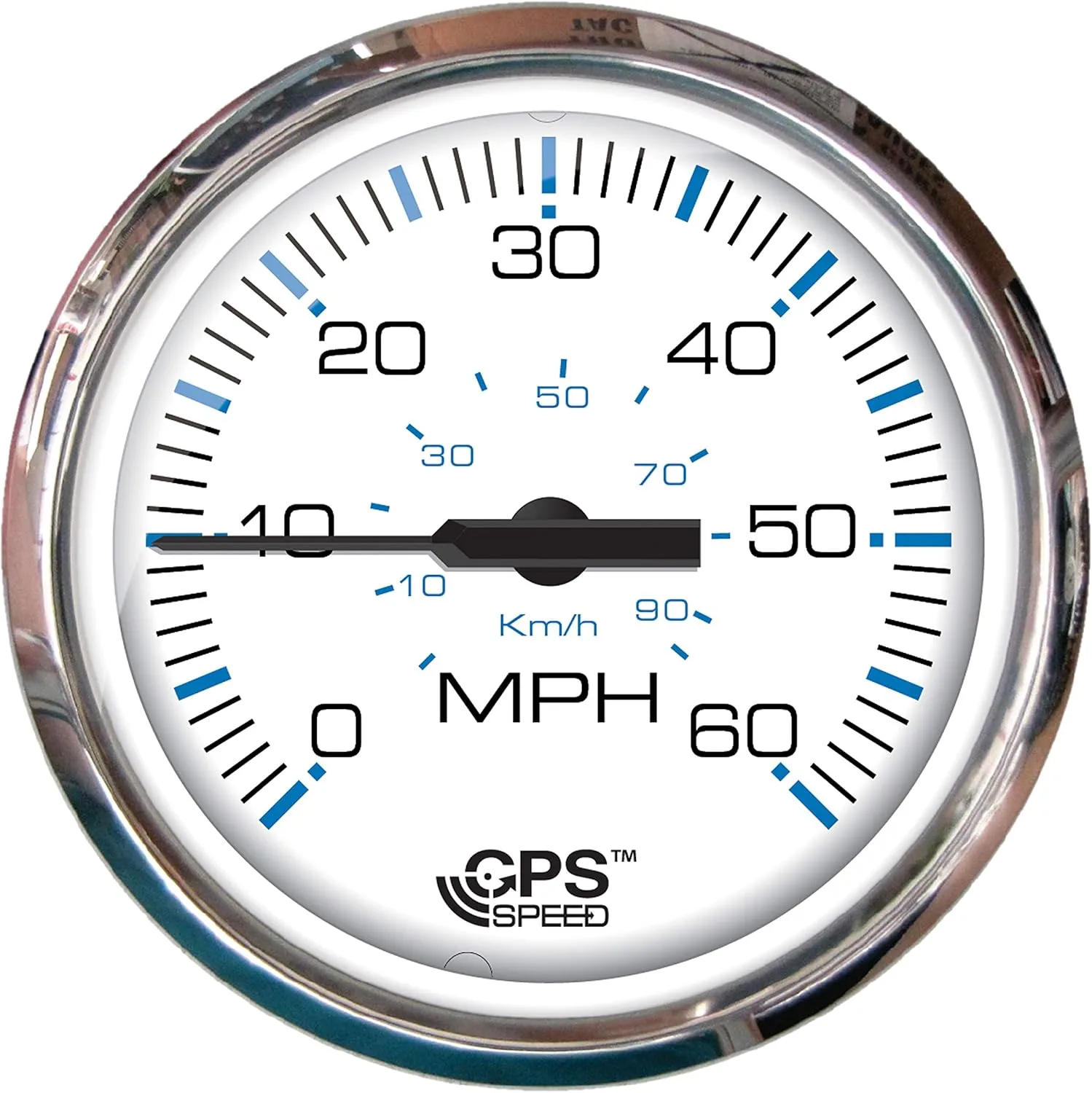 Faria Chesapeake White SS 4" Studded Speedometer - 60MPH (GPS)