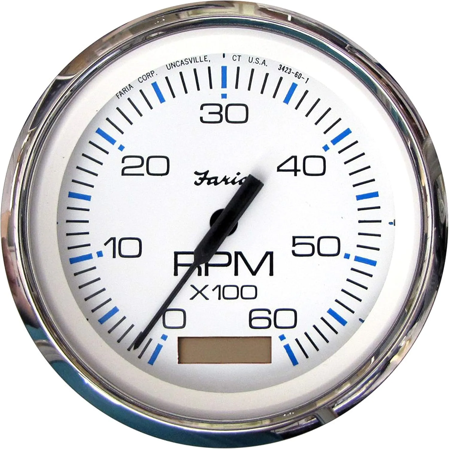 Faria Chesapeake White SS 4" Tachometer w/Hourmeter - 7000 RPM (Gas) (Outboard)