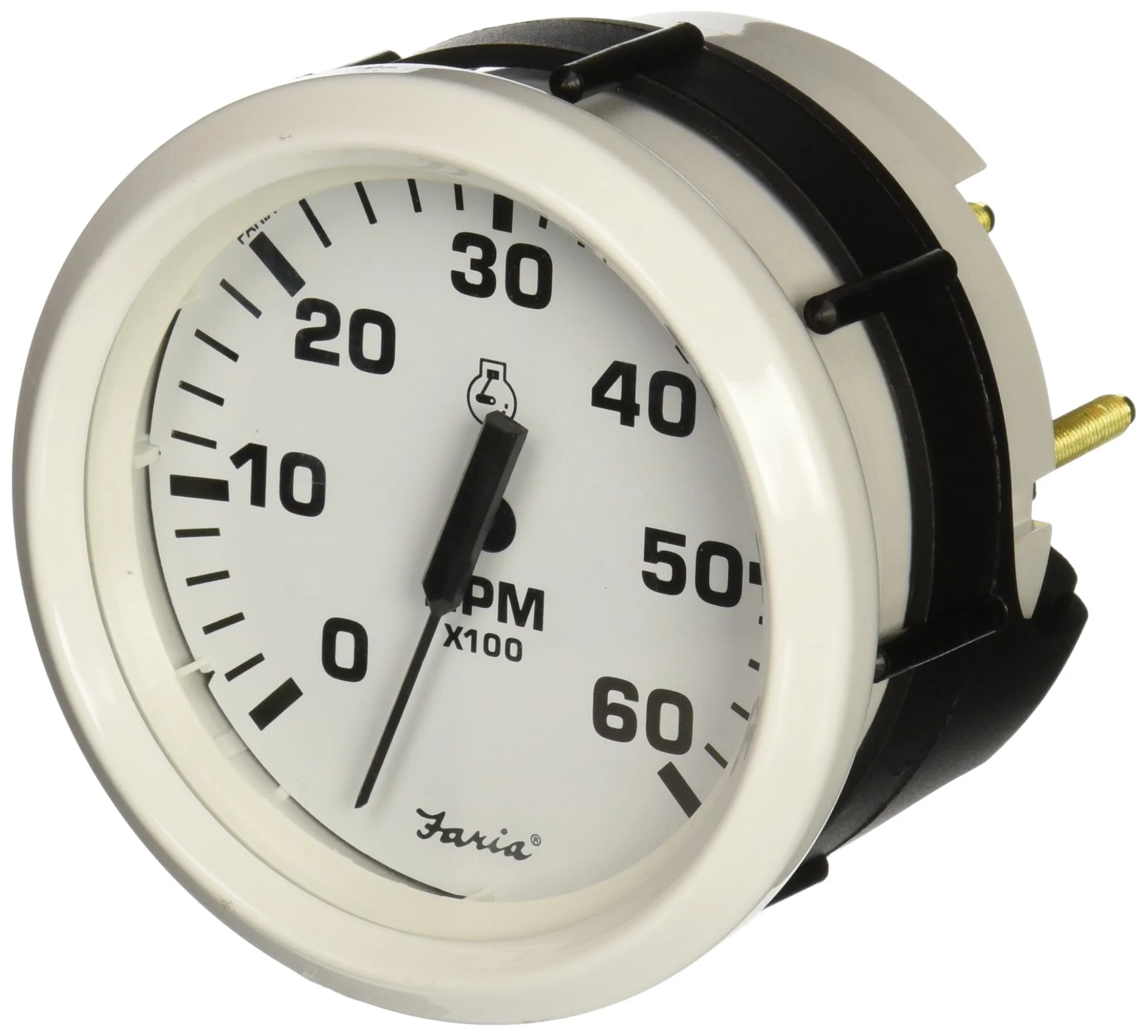 Faria - 3003.3484 33103 Dress Tachometer (6000 RPM) Gas - 4" , White