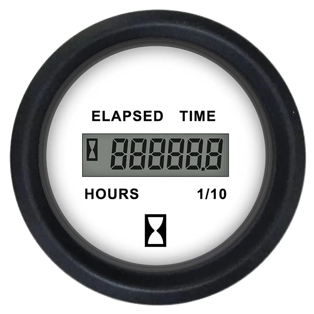 FARIA BEEDE 12913 Euro Digital Hourmeter (12-32 VDC) - 2" White