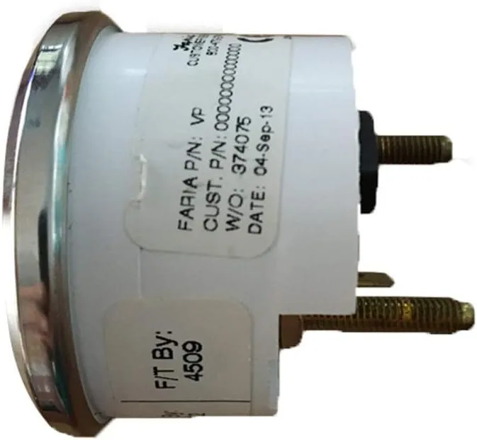 Faria Beede 13805 Chesapeake Stainless Steel Voltmeter (10-16 VDC) - 2', White