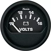 Faria Beede Instruments Faria Beede 12821 Euro Voltmeter (3003.3439), Black