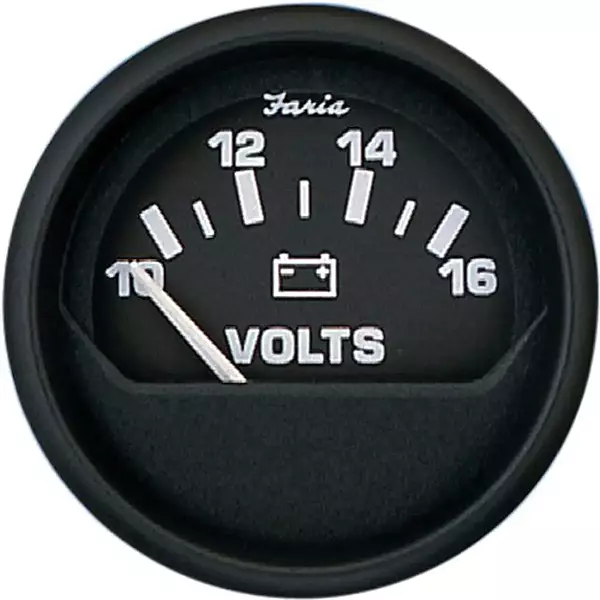 Faria Beede Instruments Faria Beede 12821 Euro Voltmeter (3003.3439), Black