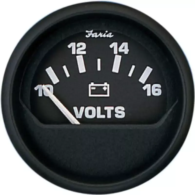 Faria Beede Instruments Faria Beede 12821 Euro Voltmeter (3003.3439), Black