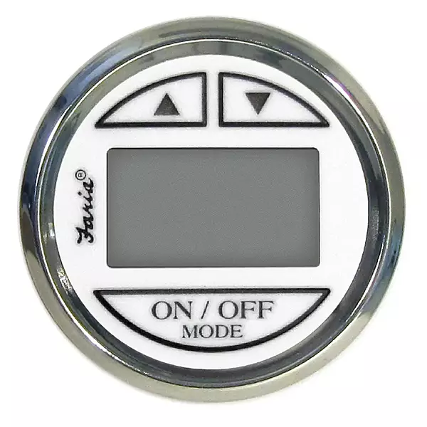 Faria Chesapeake White SS 2" Depth Sounder w/In-Hull Transducer