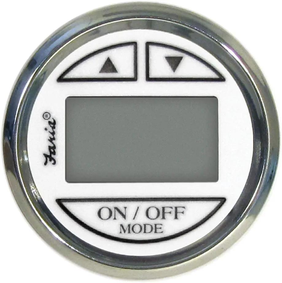 Faria Chesapeake White SS 2" Depth Sounder w/In-Hull Transducer