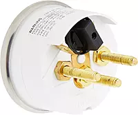 Faria - 3003.3544 13801 Chesapeake Stainless Steel Fuel Level Gauge (E-1/2-F) - 2", White