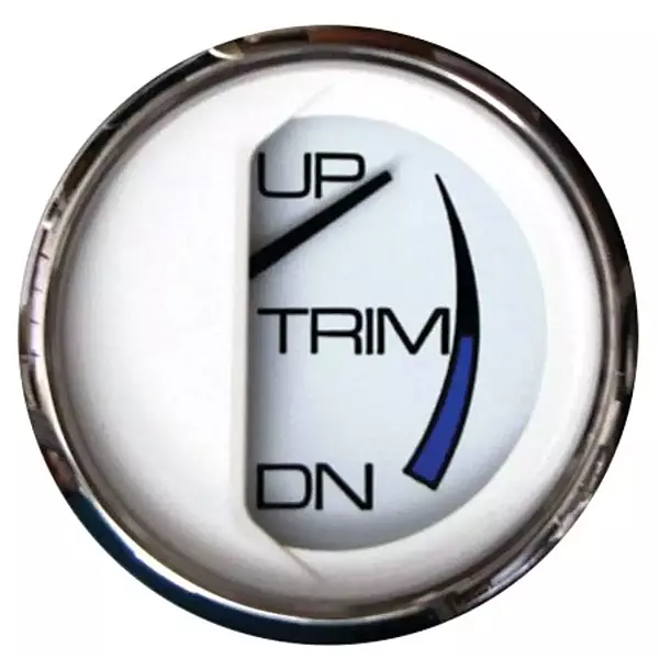 Faria Beede 13809 Chesapeake Stainless Steel Trim Gauge (Johnson/Evinrude/Suzuki Outboard) - 2', White