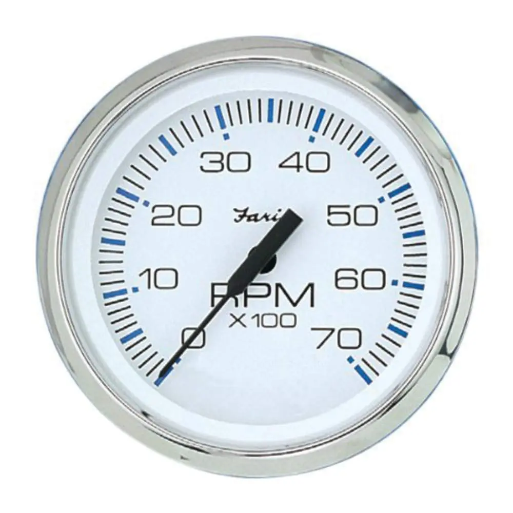 Faria 33817 Chesapeake Stainless Steel Tachometer (7000 RPM) - 4" , White
