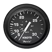 Faria Euro Black 4" Speedometer - 30 Knot (Pitot)