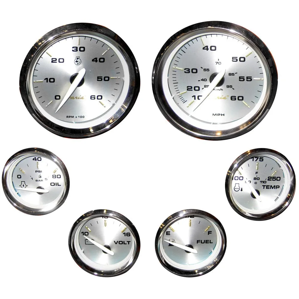 Faria Kronos Boxed Set of 6 Gauges f/Inboard Motors
