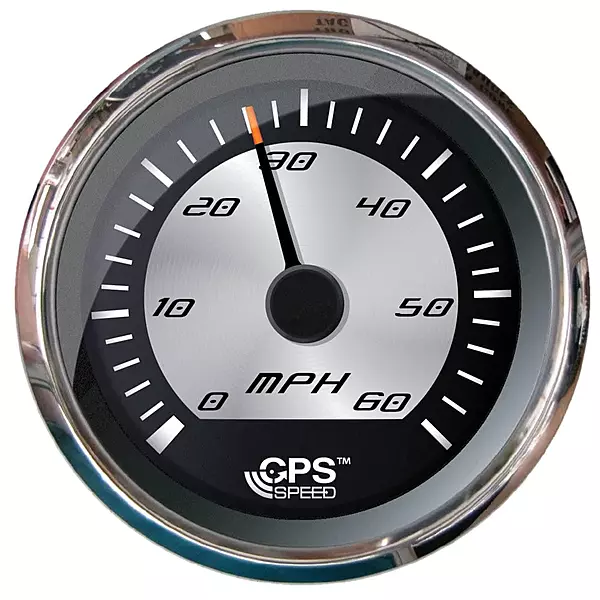 Faria Beede F22010 Platinum Speedometer (60 MPH) (GPS) - 4' (Studded)