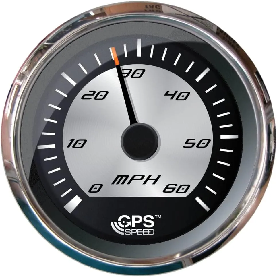 Faria Beede F22010 Platinum Speedometer (60 MPH) (GPS) - 4' (Studded)
